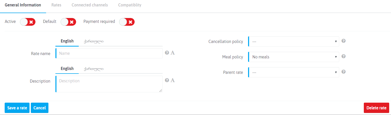 Dependent rates